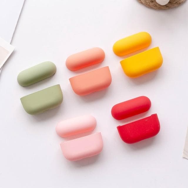 【MUMUSHOP】MUMU TM00276 基本款糖果色airpods保護套。1、2代/Pro 藍芽耳機殼 蘋果耳機殼 耳機套 無線耳機套