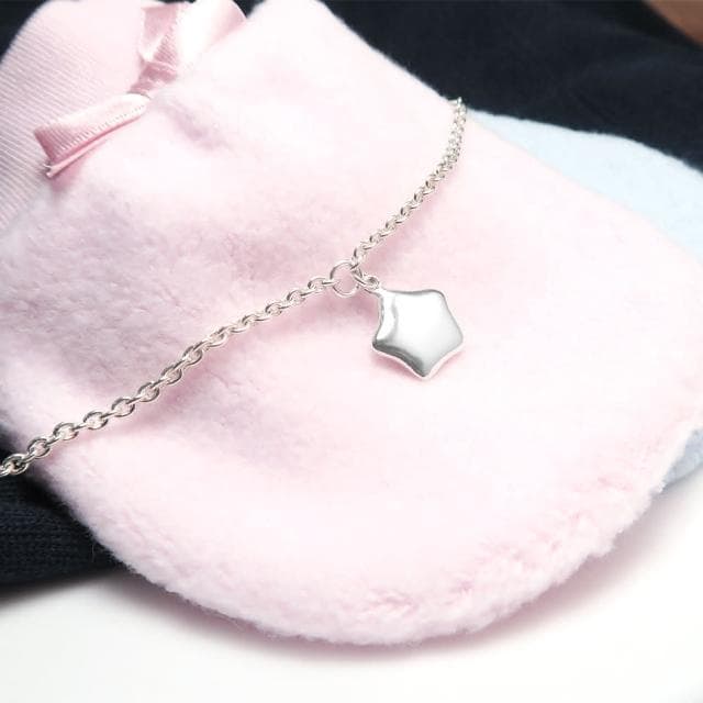 【ART64】純銀彌月禮盒組 寶寶手鍊 新生兒/滿月/彌月禮物推薦 小星星造型 兒童銀飾 細版