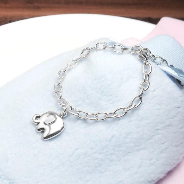 【ART64】純銀兒童手鍊/寶寶手鍊 生日/滿月/彌月禮物推薦 小象寶寶造型 寬版