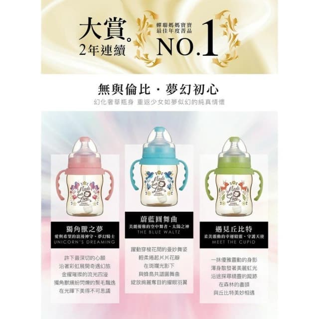 【Simba 小獅王辛巴】桃樂絲心願PPSU寬口雙凹中奶瓶270ml 寬口徑PPSU奶瓶