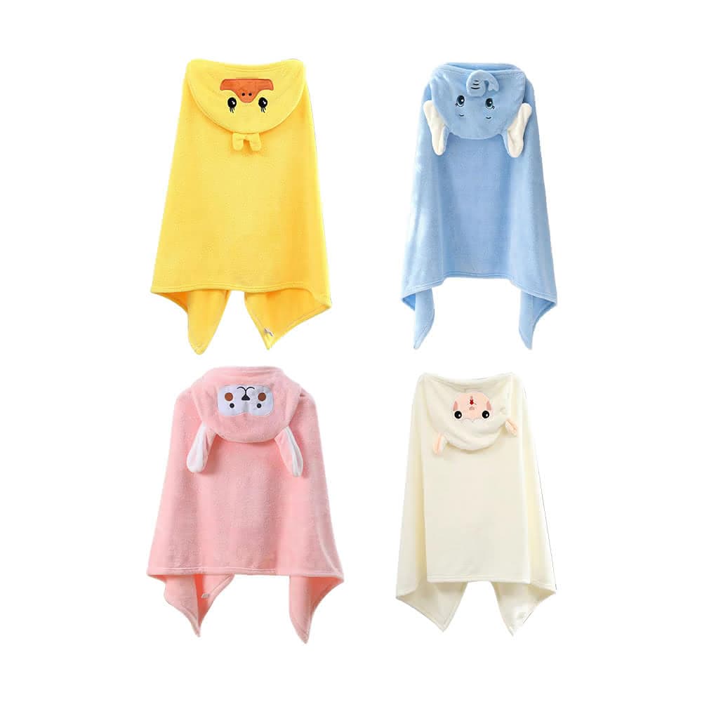 【咪咪購物】連帽斗篷浴巾｜大號90x150cm｜一入(連帽浴巾 斗篷浴巾 浴巾衣 兒童浴巾 寶寶浴巾 嬰兒浴巾 兒童浴袍 連帽斗篷 速乾浴巾 造型浴巾 帶帽浴巾 浴袍 浴巾)
