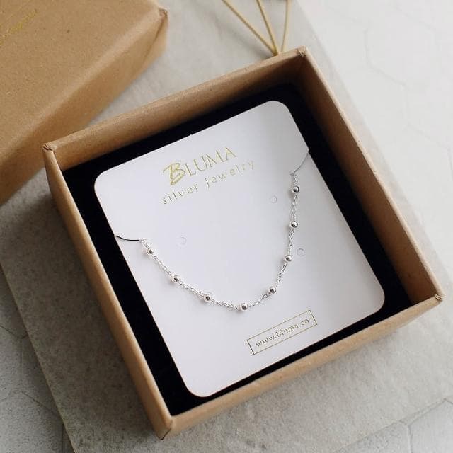 【BLUMA】母女姊妹手鍊 心情點滴圓珠純銀手鍊 女生手鏈 極簡細緻優雅 兒童禮物 飾品禮盒 