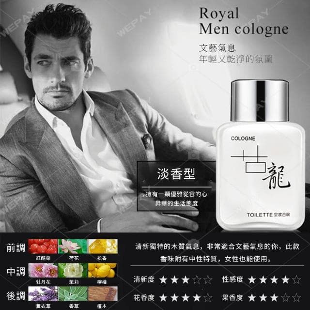 【wepay】古龍香水(男用香水 男生香水 男性香水 古龍水 隨身香水 約會香水 運動香水 男香 情人節禮物 交換禮物 聖誕禮物)