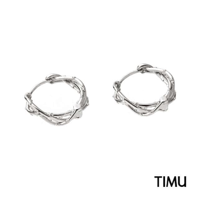 【BONNY & READ】TIMU聯名款/純銀  藤蔓莊園耳環  S925低敏 純銀 圈圈耳環 聯名款