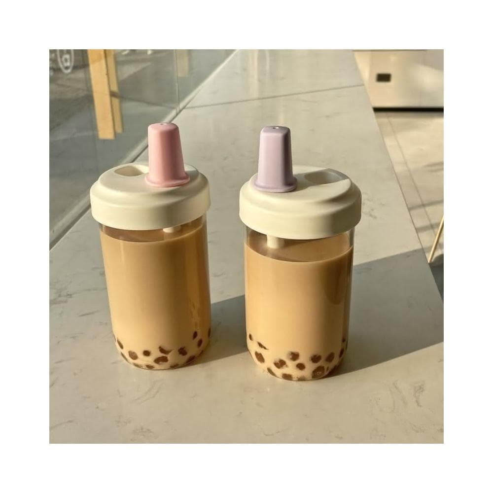 粗吸管珍奶杯 500ML ( 珍珠吸管杯 水杯 吸管杯水壺 大象杯 奶茶杯 環保杯 防摔杯 果汁杯 茶濾杯 抽獎禮物 辦公小物 餐廚 創意家居 日用品 送禮 生日禮物 交換禮物)
