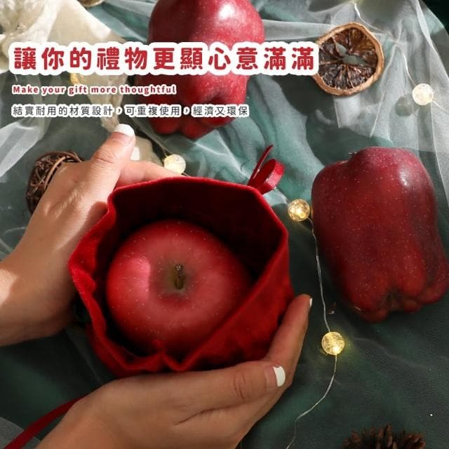 【蕉蕉購物】聖誕節麋鹿絨布袋聖誕禮物 禮物袋 糖果袋 束口袋 包裝袋 餅乾袋 耶誕節 飾品
