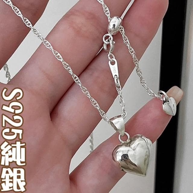【MoonDy】s925純銀項鍊 女生項鍊 愛心項鍊  正韓純銀項鍊  女項鍊 全純銀項鍊 正韓純銀項鍊 情人節禮物