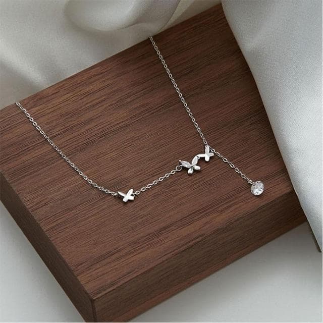 【KT DADA】項鍊 925 純銀項鍊 新娘飾品 女生項鍊 小香項鍊 寶石項鍊 精品 不過敏 日系項鍊  生日禮物