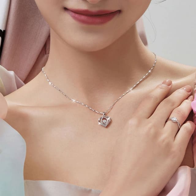 【MoonDy】愛心項鍊 簍空造型項鍊 生日禮物 銀飾品 女生項鍊 小禮物 閨蜜項鍊 女生禮物 鏤空項鍊 純銀項鍊