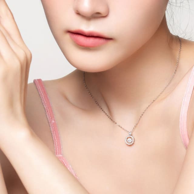 【MoonDy】造型項鍊 閨蜜項鍊 生日禮物 情人節禮物 生日禮物 銀項鍊 銀飾 女生項鍊 韓國項鍊 純銀項鍊 莫桑石項鍊