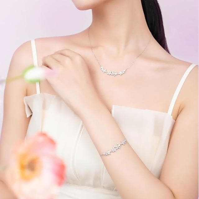 【MoonDy】手鍊女 純銀手鍊 銀手鍊 生日禮物 鋯石手鍊 日系手鍊 鋯石手鍊 紫藤花手鏈 小眾手鍊 銀飾 女生禮物 送禮