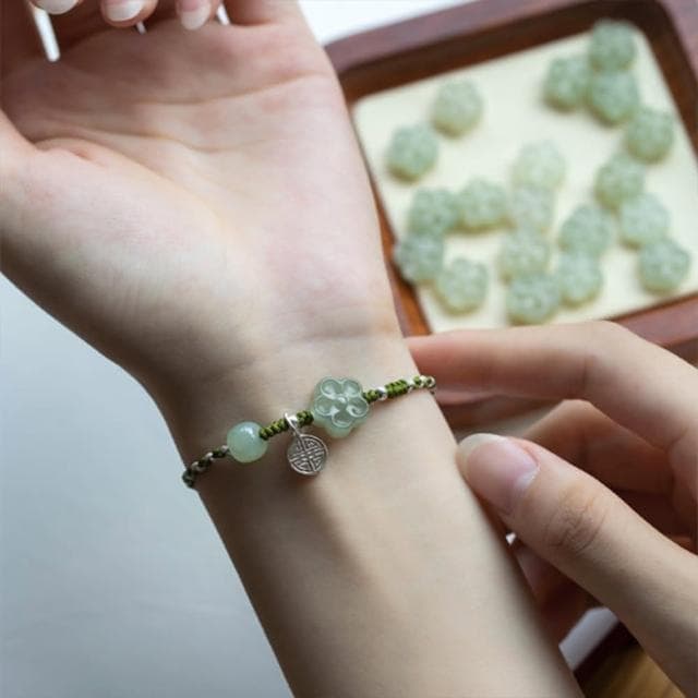 【KT DADA】招財手鍊 生日禮物 手鍊 手環 編織手環 閨蜜手鍊 手鍊女 兒童手鍊 和田玉手鏈 玉手鍊