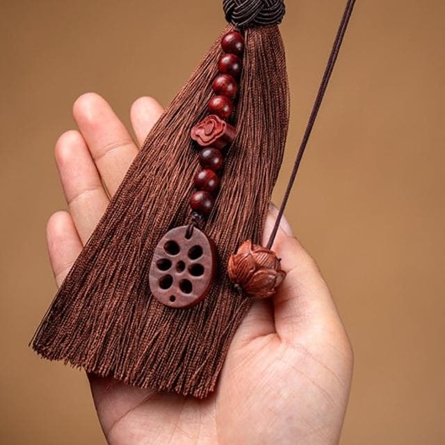 【KT DADA】生日禮物 小禮物 吊飾 掛件 小葉紫檀車掛件 車用掛件 後視鏡吊墜 汽車掛件 平安吊飾 流蘇掛飾