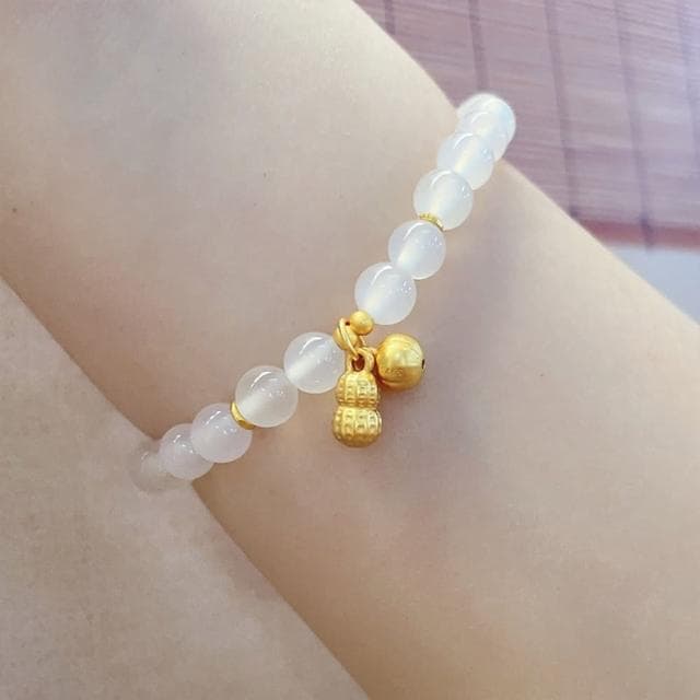 【KT DADA】瑪瑙手鍊 轉運手鏈 生日禮物 手環 手串 手飾 純銀手鍊 招財手鏈 手鏈女 花生吊飾 新中式手鍊