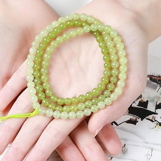 【MoonDy】玉項鍊 漸層項鍊 多圈手鍊 疊戴手鍊 佛珠手串 和田玉項鍊 串珠項鍊 長項鍊 保平安 送長輩 禮物