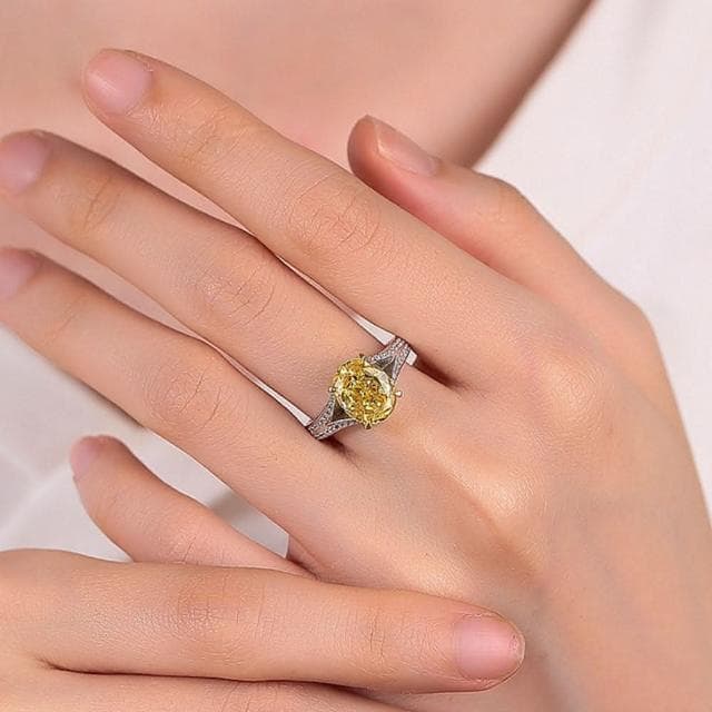 【MoonDy】生日禮物 冰花切戒指 純銀戒指 黃寶石戒指 招財戒指 銀戒指 鴿子蛋戒指 送長輩 送女生 禮物