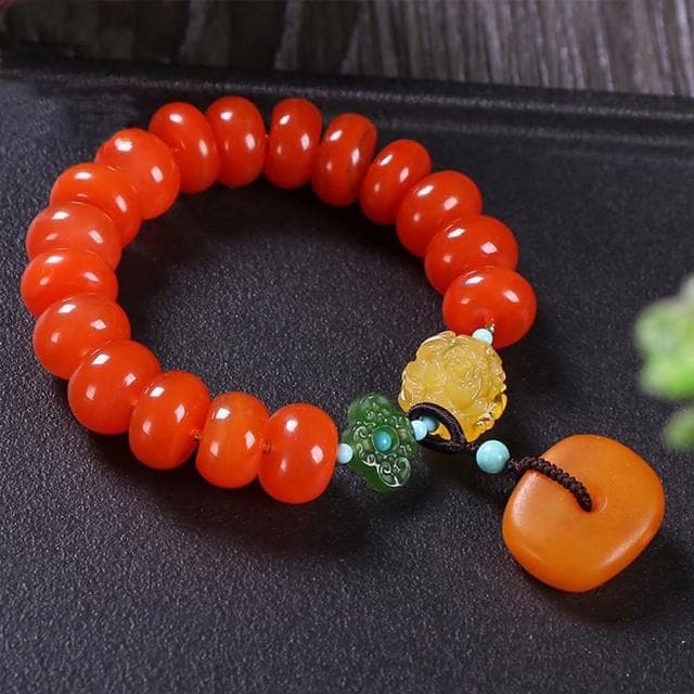 【MoonDy】手鍊 南紅珠手鍊 玉手鍊 串珠手鍊 保平安手鍊 避邪手鍊 粗手鍊 蜜蠟佛珠 碧玉手串 送長輩 禮物