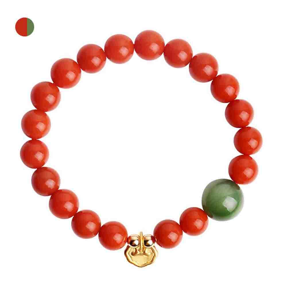 【KT DADA】氣質手鍊 平安手鍊 如意鎖 女配飾 送長輩 禮物 佛珠 玉珠手串 玉手環 南紅手串 碧玉手串