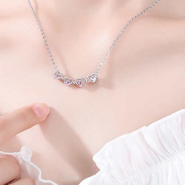 【KT DADA】鎖骨鍊 玫瑰金項鍊生日禮物四葉草項鍊 幸運草項鍊 愛心項鍊 純銀項鍊 鋯石項鍊 精品項鍊