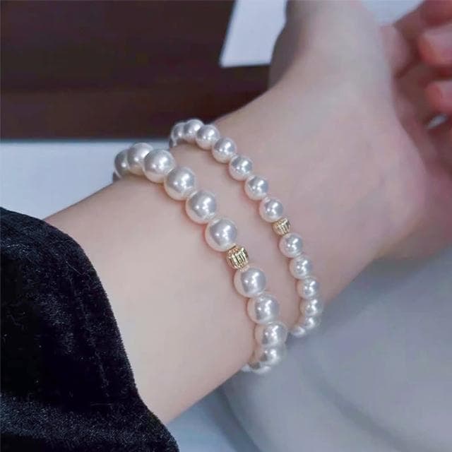 【MoonDy】施家珍珠 串珠手鍊 氣質手鍊 手環 手鍊 純銀手環微型手鍊 法式高級感 珍珠手鍊 送女生 生日禮物