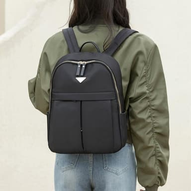 【MoonDy】包包 女包 後背包 防潑水後背包 14吋筆電包 通勤背包 大容量後背包  電腦後背包 平板包包 黑色背包 生日禮物