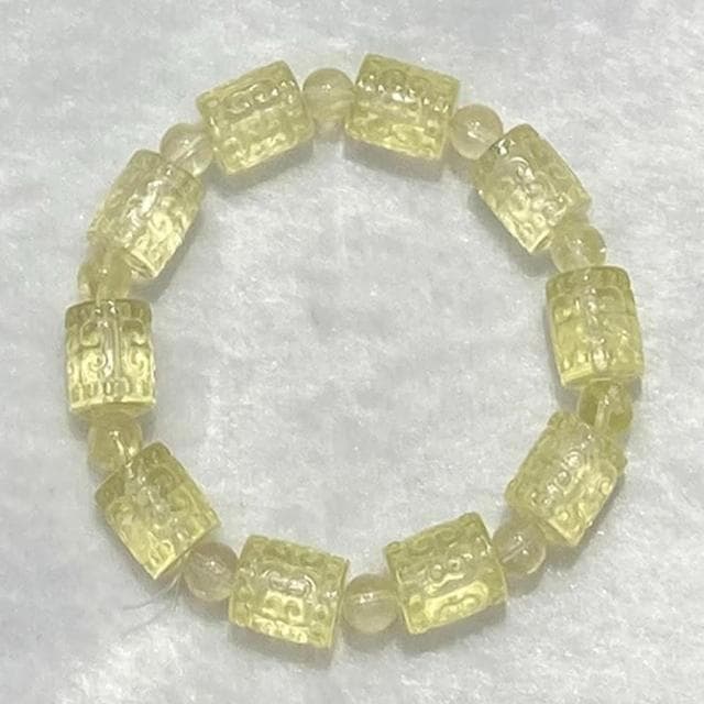 【KT DADA】黃水晶手鍊 回文手串 水晶手鍊 黄水晶桶珠 單圈手鍊 招財水晶 招財手鍊 廣結善緣 禮物 手串 手環