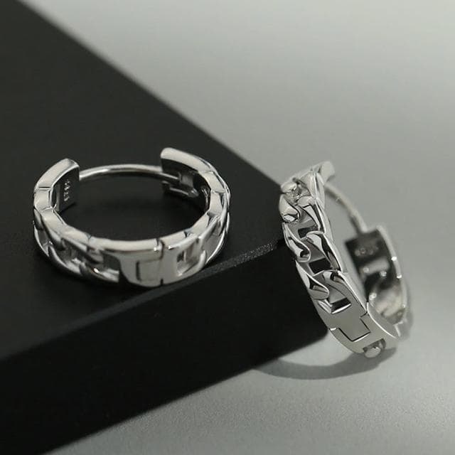 【MoonDy】925 純銀耳環 耳飾 韓國飾品 耳環 純銀飾品 正韓耳環 鏈條耳環 ins風 個性耳環 簡約耳環 情人節禮物