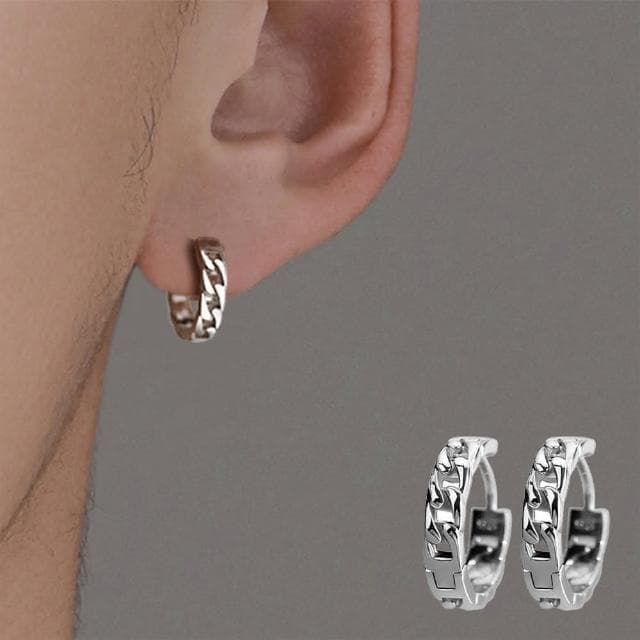 【MoonDy】925 純銀耳環 耳飾 韓國飾品 耳環 純銀飾品 正韓耳環 鏈條耳環 ins風 個性耳環 簡約耳環 情人節禮物