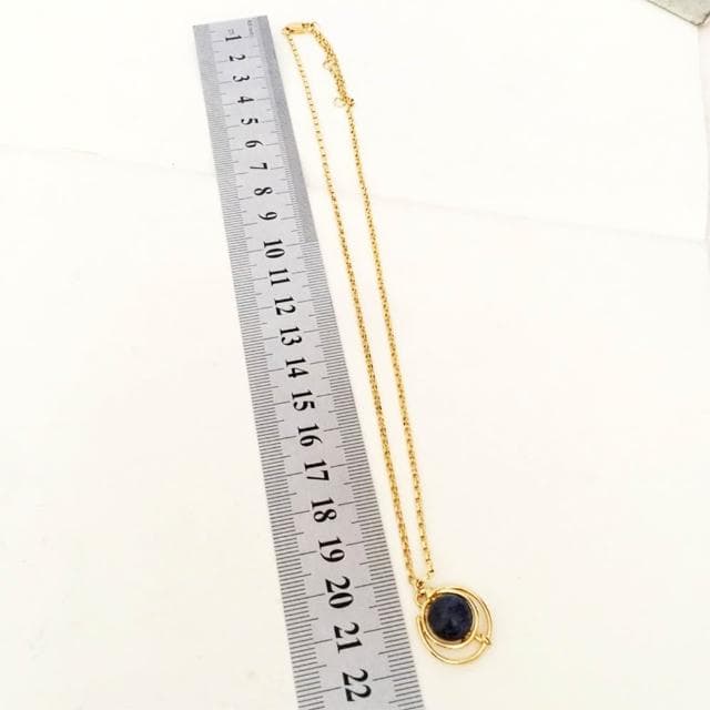 【KT DADA】小眾設計 個性項鍊 鎖骨鍊 飾品 高級感 生日禮物 項鍊 女生項鍊 青金石 吊墜 吊飾 星球項鍊 18k 金項鍊