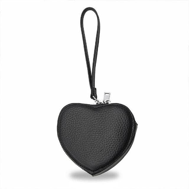 【KT DADA】愛心包包 真皮零錢包 錢包 零錢包 小包包 手拎包 可愛手提包 手拎愛心包 口紅包 無線耳機收納包 小錢包 禮物