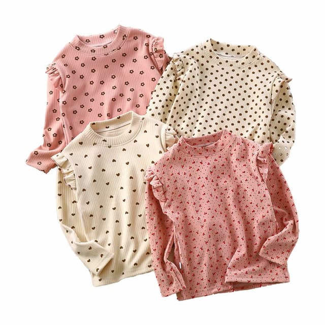 【Arbea】兒童長袖飛袖上衣C704(可愛圖案)