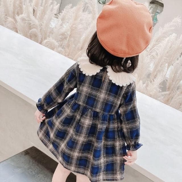 【Arbea】女童長袖連衣裙兒童裝加絨加厚裙子C595(秋冬款)