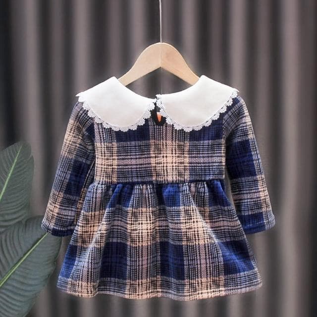 【Arbea】女童長袖連衣裙兒童裝加絨加厚裙子C595(秋冬款)