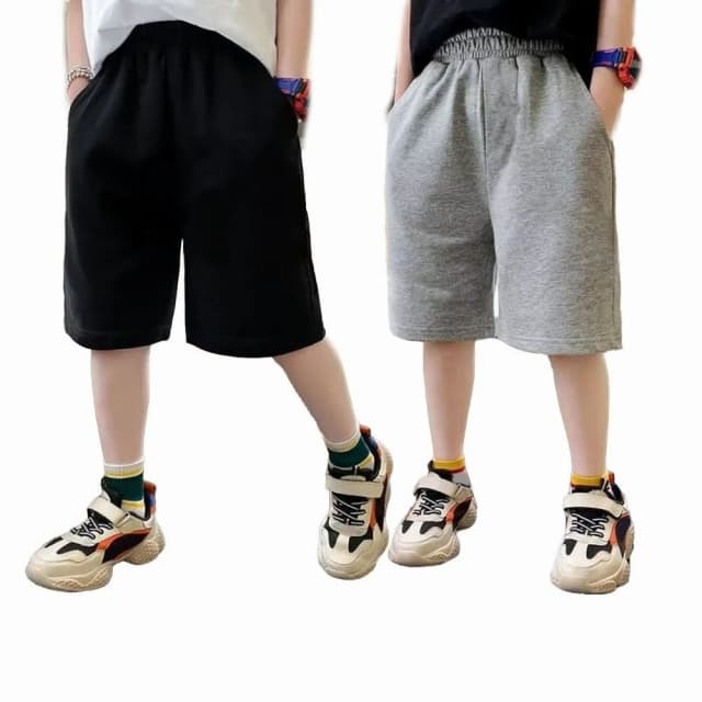 【Arbea】童夏季短褲新款童裝中褲男孩五分褲韓版潮流純色休閒褲子 C844