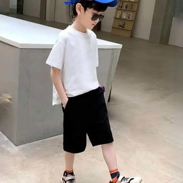 【Arbea】童夏季短褲新款童裝中褲男孩五分褲韓版潮流純色休閒褲子 C844