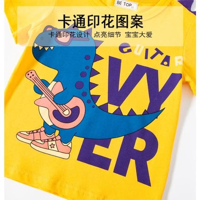 【Arbea】新款恐龍立體兒童卡通短袖T卹男童針織上衣女童兒童童裝 C295