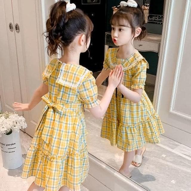 【Arbea】女童短袖連衣裙夏裝新款兒童洋氣夏天衣服小女孩公主裙子女童 C611
