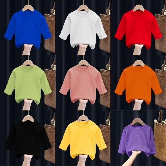 【Arbea】兒童薄款長袖純色長袖半高領上衣簡約寶寶打底T卹男孩中大童上衣女 C1005