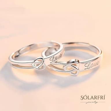 【SOLARFRi】浪漫閃耀對戒指｜可調整戒圍大小附 附品牌禮盒 閨蜜生日情人節女友老婆求婚聖誕禮物