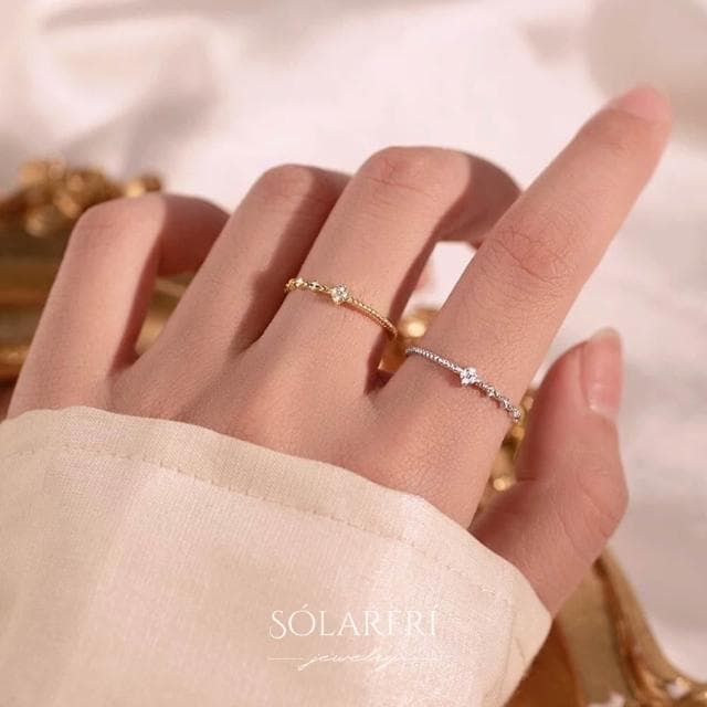 【SOLARFRi】輕奢閃耀戒指｜可調整戒圍大小 附品牌禮盒包裝 閨蜜生日情人節女友老婆母親聖誕禮物