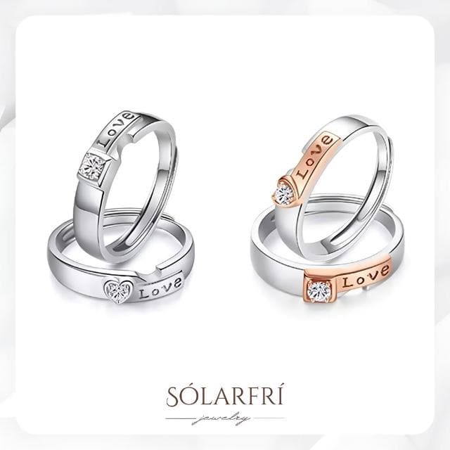 【SOLARFRi】浪漫閃耀對戒指｜可調整戒圍大小附 附品牌禮盒 閨蜜生日情人節女友老婆求婚聖誕禮物