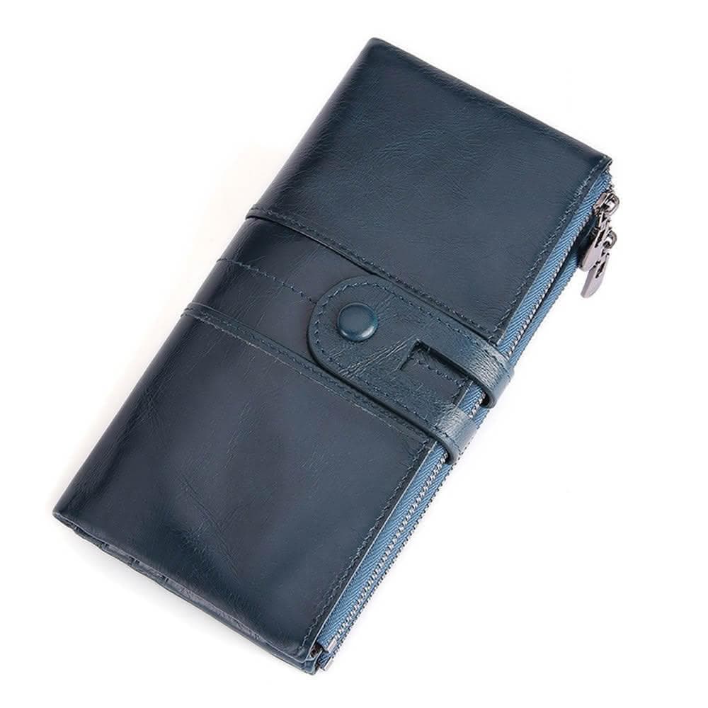 【LEEHER】長夾/牛皮長夾/手機錢包/真皮女士錢包/女皮夾/女用錢包/皮包/牛皮包/拉鍊長夾/黑色長夾