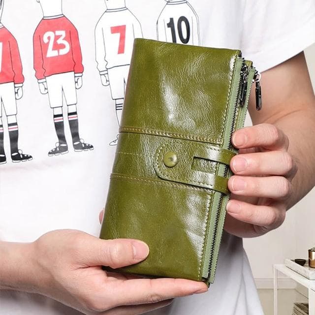 【LEEHER】長夾/牛皮長夾/手機錢包/真皮女士錢包/女皮夾/女用錢包/皮包/牛皮包/拉鍊長夾/黑色長夾