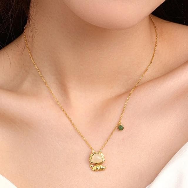 【LEEHER】女飾品/項鍊/純銀項鍊/金項鍊/生肖項鍊/和田玉項鍊/兒童項鍊/招財項鍊/保平安/生肖龍年/禮物