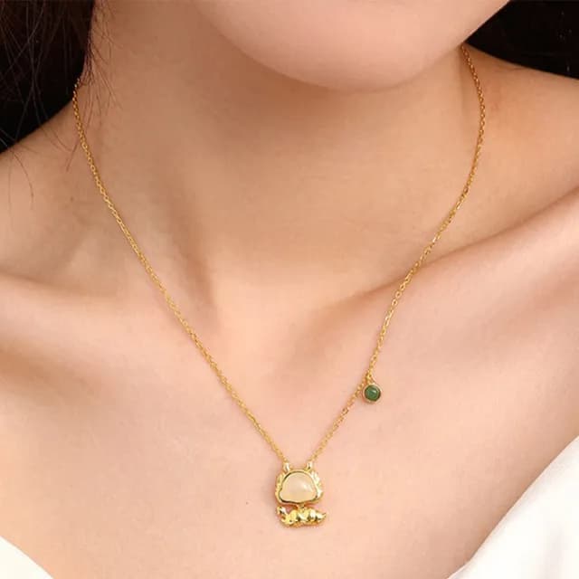 【LEEHER】女飾品/項鍊/純銀項鍊/金項鍊/生肖項鍊/和田玉項鍊/兒童項鍊/招財項鍊/保平安/生肖龍年/禮物