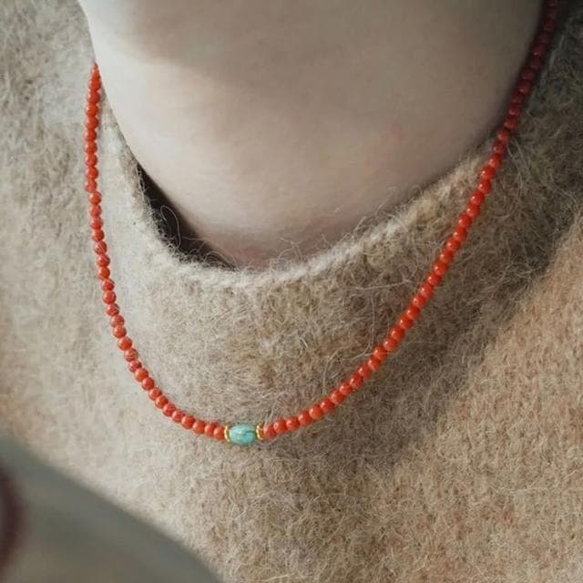 【LEEHER】女生項鍊/串珠項鍊/南紅項鍊/玉項鍊/飾品項鍊/細項鍊/異國風飾品/保平安/招財項鍊/女生禮物