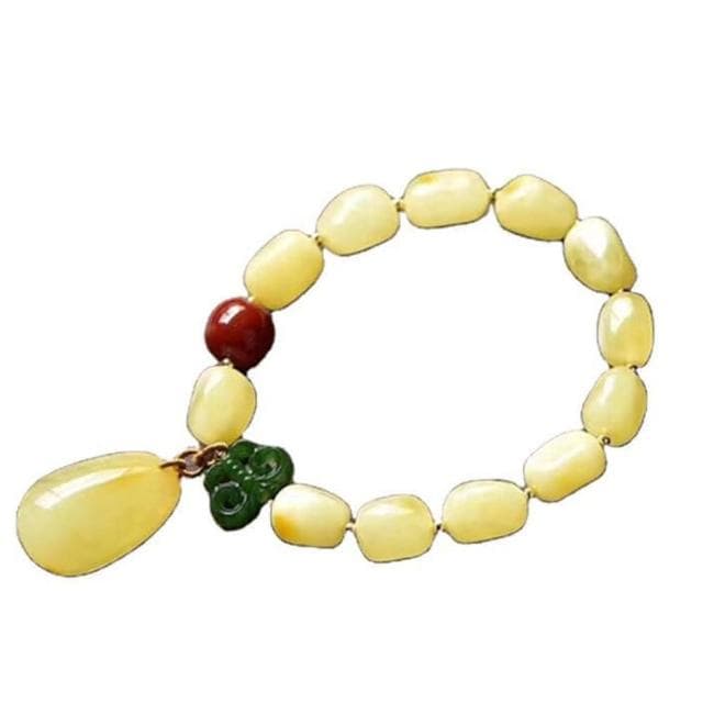 【LEEHER】女生/吊墜手鍊/玉手鍊/天然蜜蠟手鍊/黃蜜蠟手串/女手鍊/女飾品/碧玉手鍊/南紅手串/送長輩/禮物