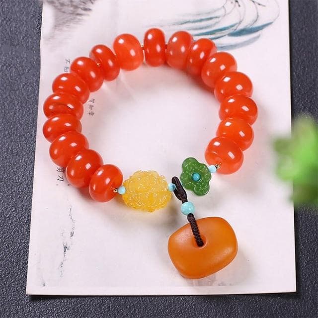 【LEEHER】南紅珠手鍊/玉手鍊/避邪手鍊/粗手鍊/手鍊/串珠手鍊/保平安手鍊/蜜蠟佛珠/碧玉手串/送長輩/禮物