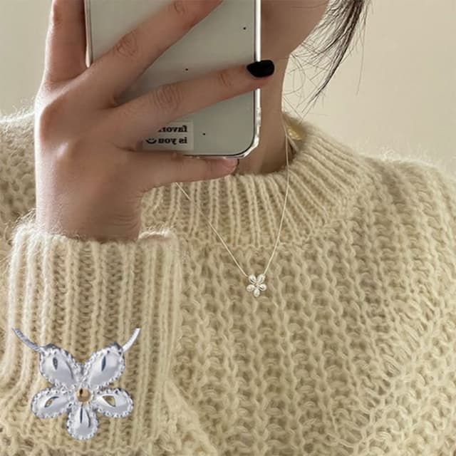 【LEEHER】女生/小雛菊項鍊/小花項鍊/純銀項鍊/女項鍊/韓國項鍊/日系項鍊/簡約項鍊/蛇骨項鍊/細項鍊/銀項鍊/送禮/女生禮物