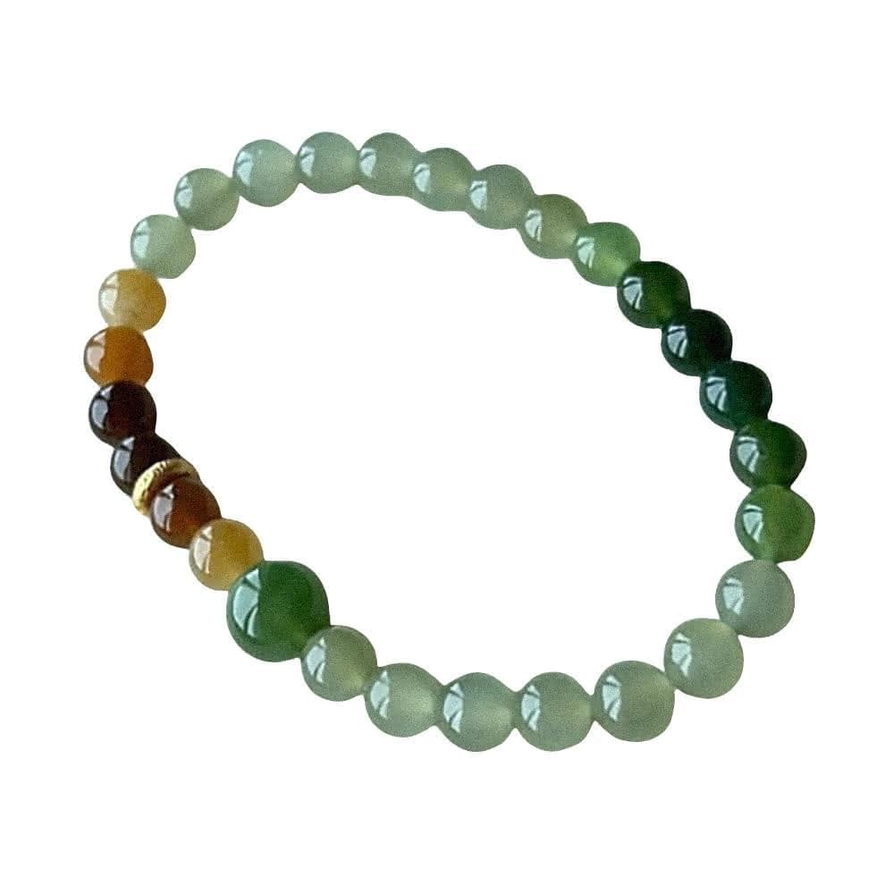 【LEEHER】和田玉手串/圓珠手鍊/玉手鍊/驅邪納福/手鍊/漸變手鍊/碧玉手串/送長輩/生日禮物/手環/手串/保平安